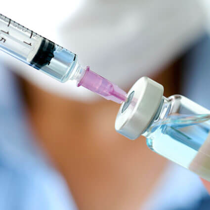 Needle and fluid