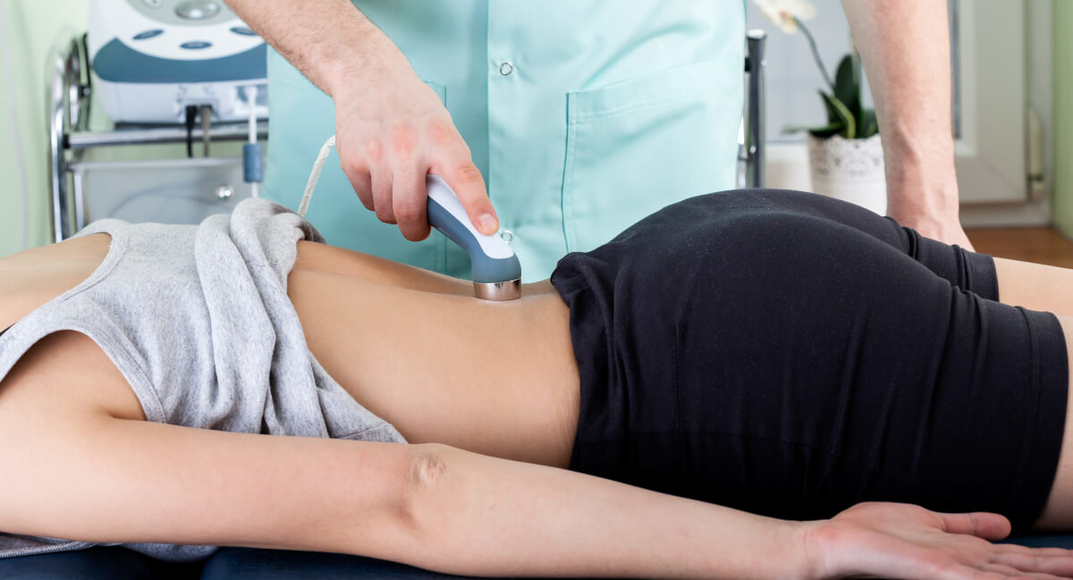Lower-back treated with laser therapy