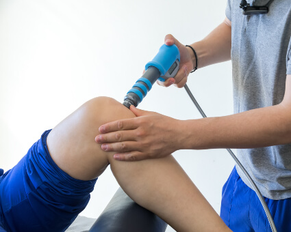 Shockwave Therapy used on patient's knee