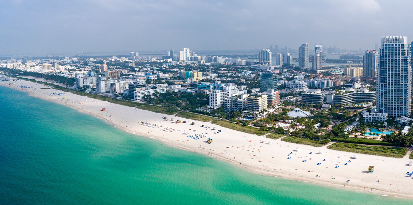 A Miami beachfront.