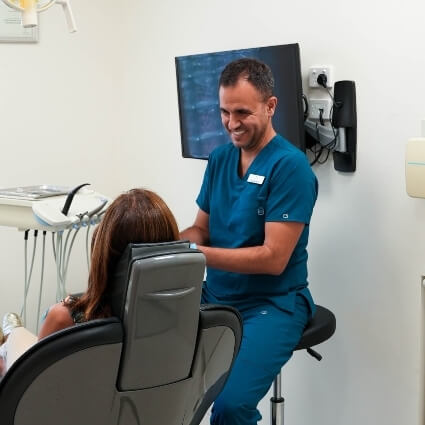 New Patients Dr Felipe talking with patient