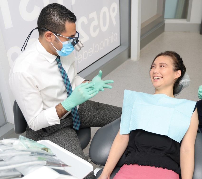 person during a dental appointment