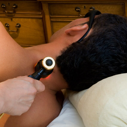 PBMT on patients neck