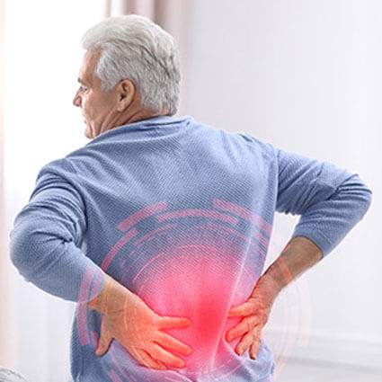 man with low back pain