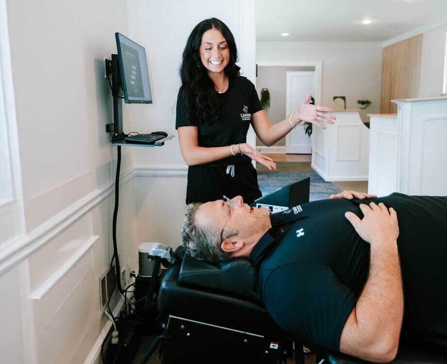 Dr Canning with assistant