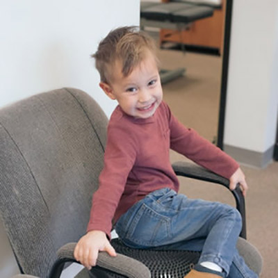 child in waiting room