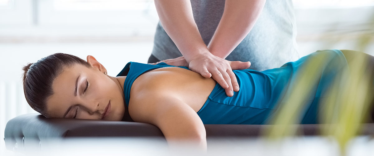 person getting a back adjustment