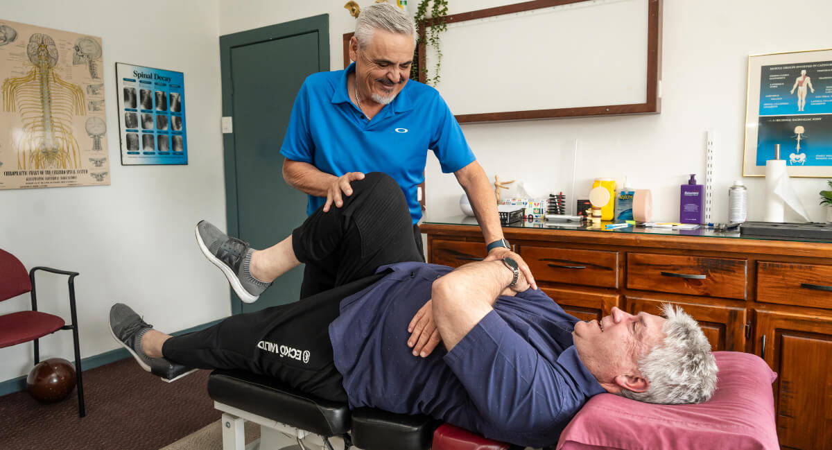 Morley patient receiving rehab therapy at Morley Chiropractic
