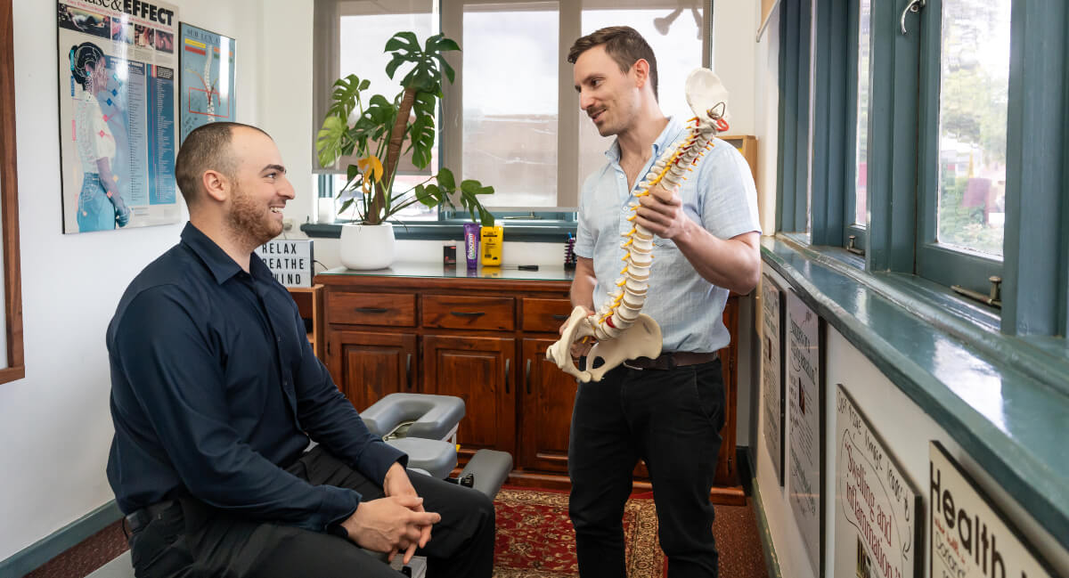 Morley chiropractor in a consultation with a patient