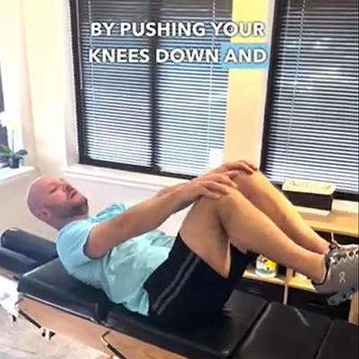 man hip mobility exercise