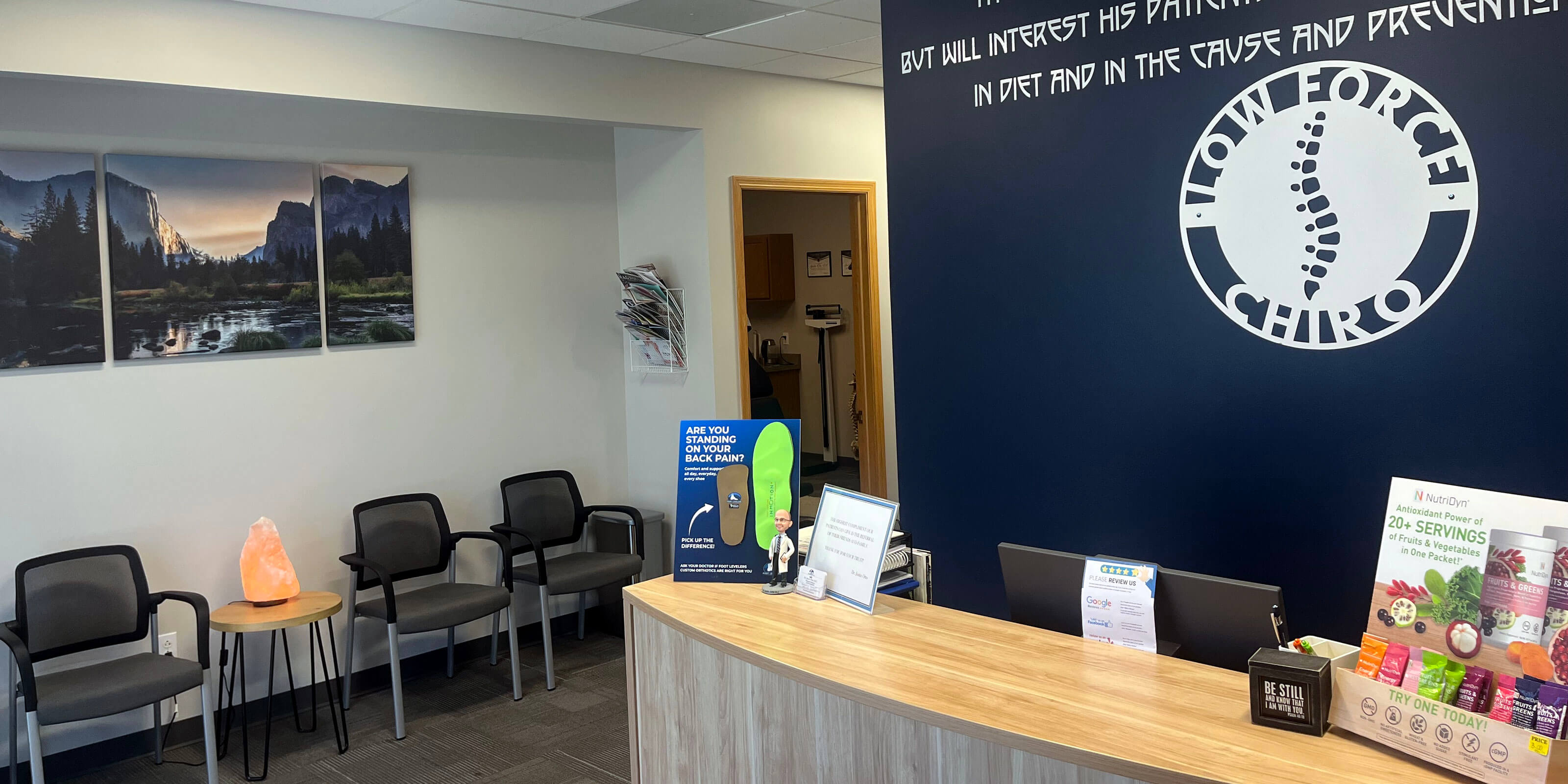 Front desk and waiting area