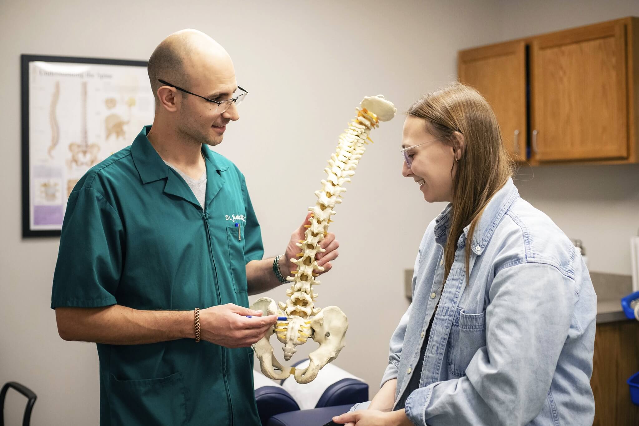 Dr. Justin talking to patient