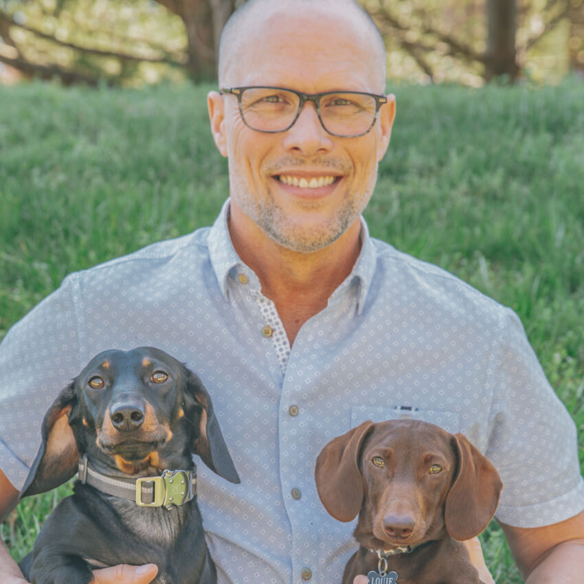 Dr Matt with his dogs