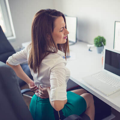 woman with lower back pain