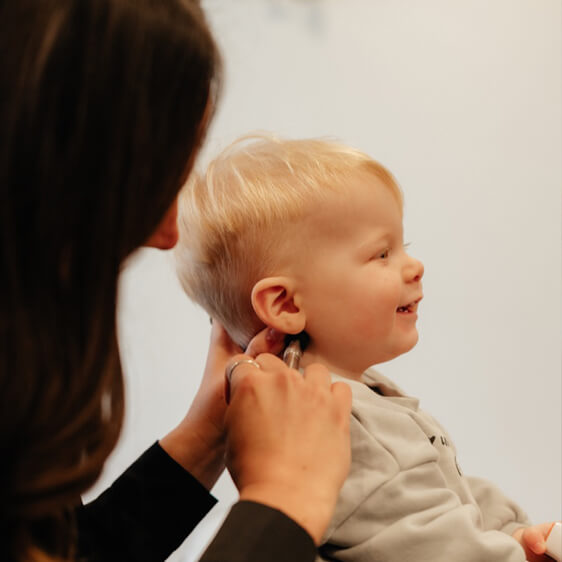 Child patient getting assessed