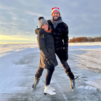 Our doctors skating outside