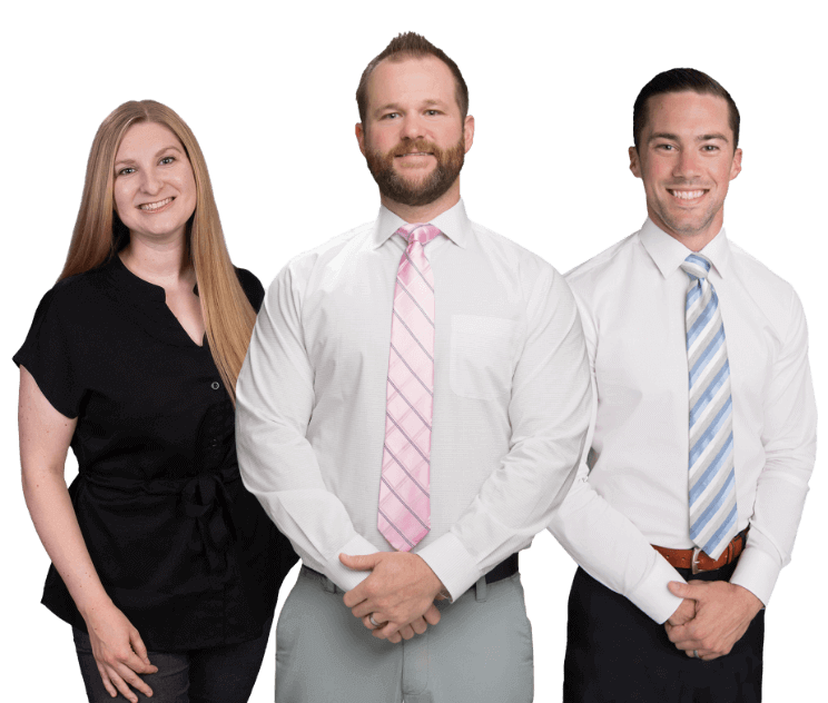 Dr. Nicholas Damato, Dr. Bobby Abate and Dr. Kayleigh Heath