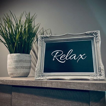Framed relaxation photo