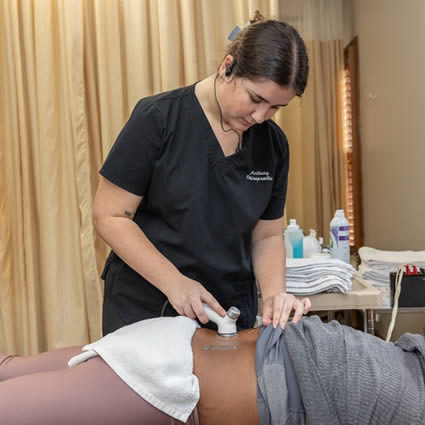 Patient receiving treatment