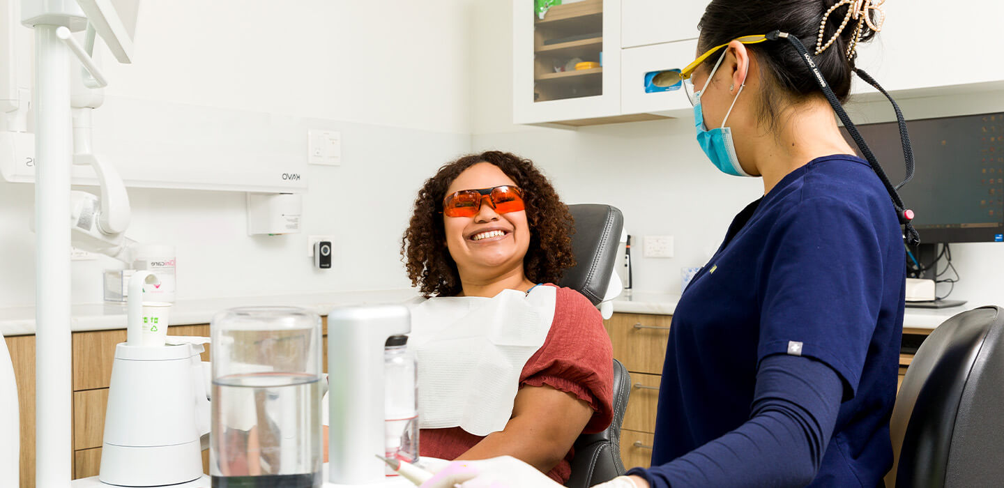 Smiling patient