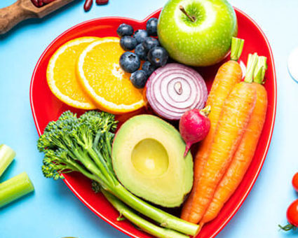 Plate of healthy food