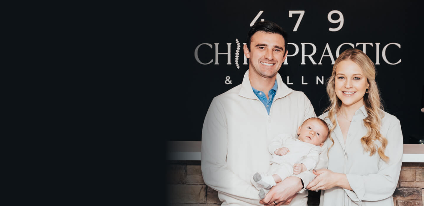 Dr. Zac Pinter with his wife and baby