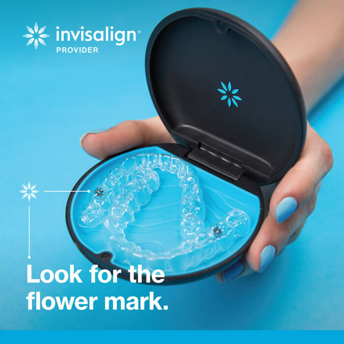 closeup of invisalign aligners