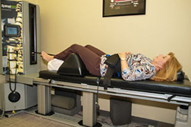Woman getting spinal decompression