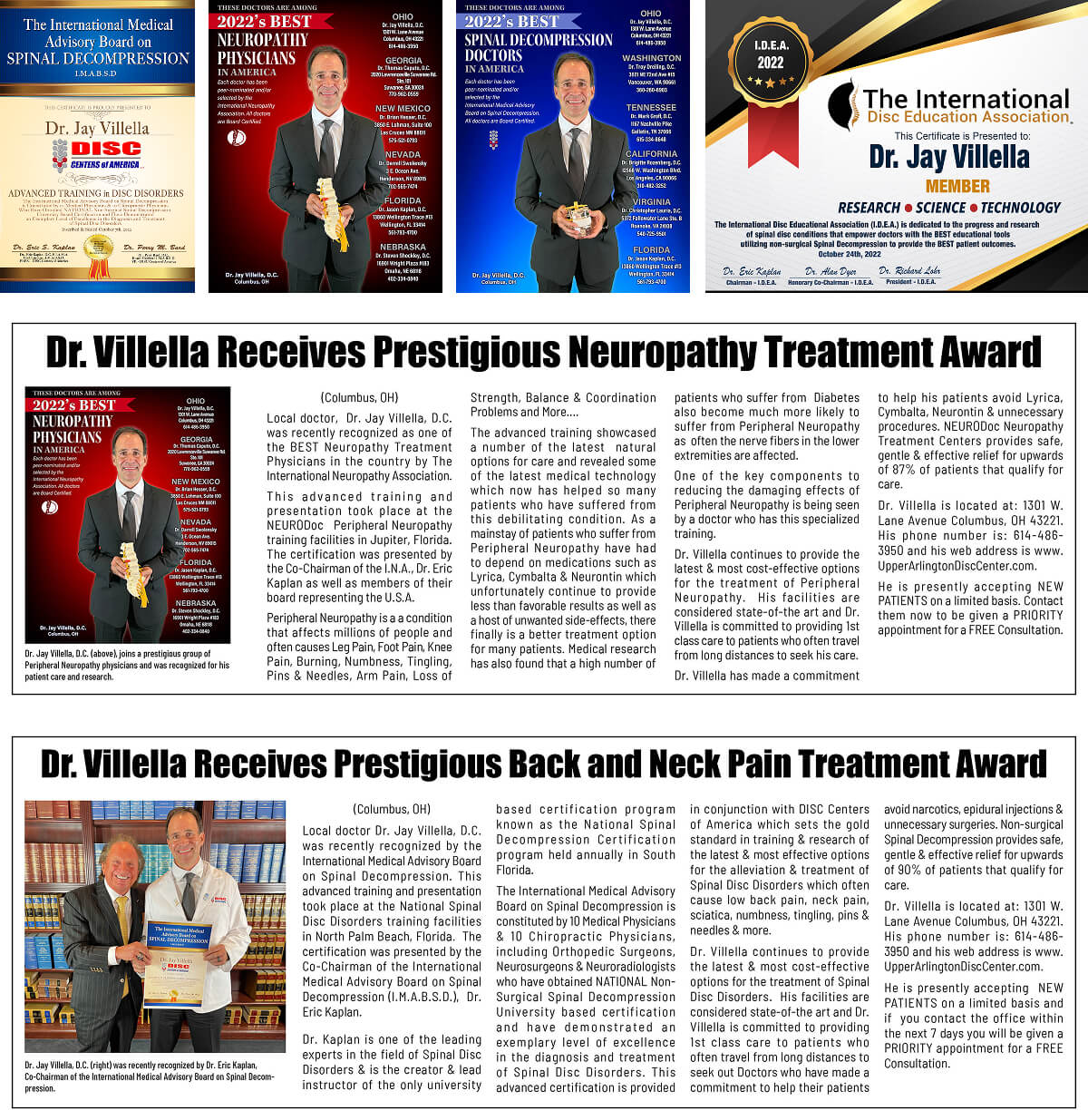 news article text and images