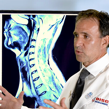 Lane Avenue Wellness Center's Dr Jay explaining spinal decompression