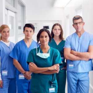 Group of Male and Female Nurses