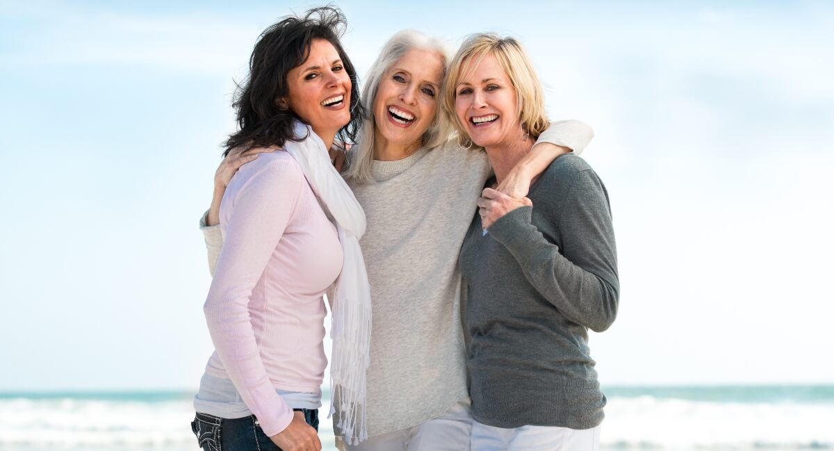 Smiling woman at the beach