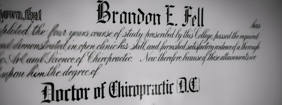 Chiropractic diploma
