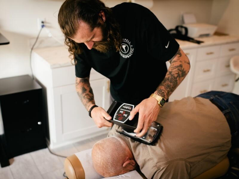 Dr. Jeff talking to patient