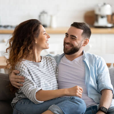 couple sitting on couch