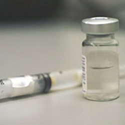 Needle and flu vaccine