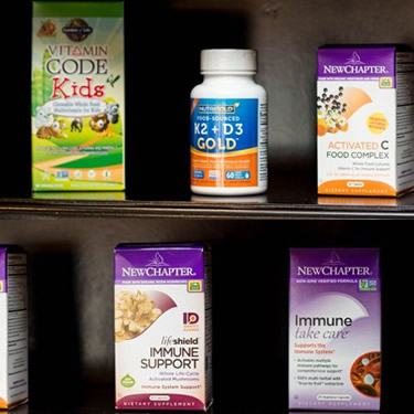 Shelf of supplements
