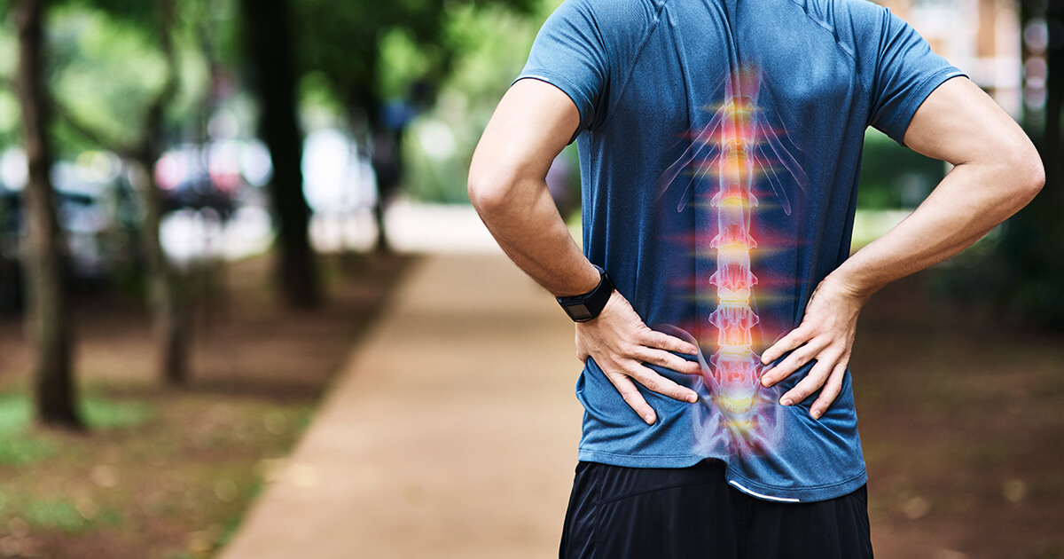 Jogger with back pain
