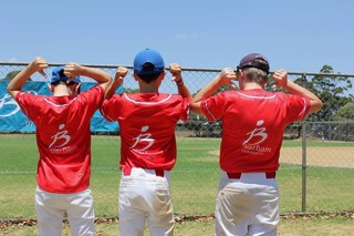 Boys watching baseball