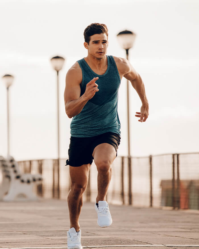 Person running outdoors