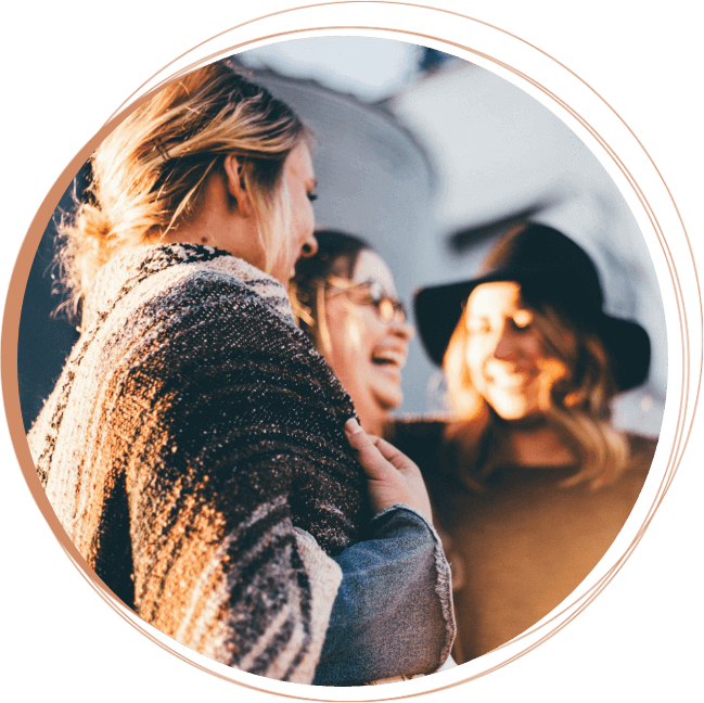 group of friends laughing