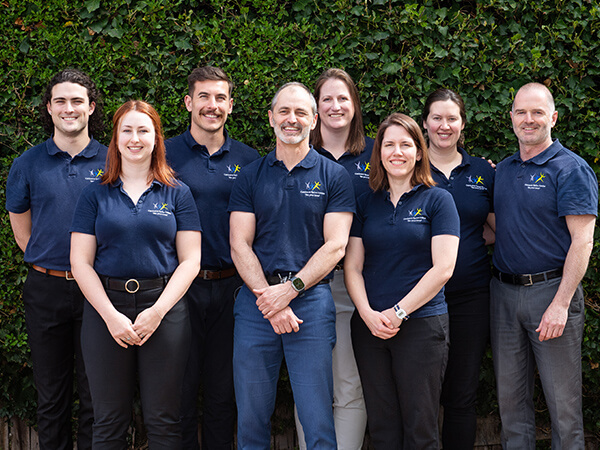 Chiropractic team outdoors