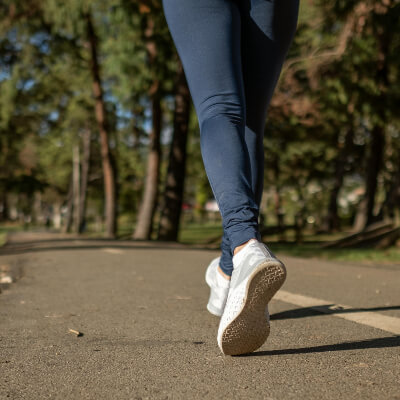 person walking outdoors
