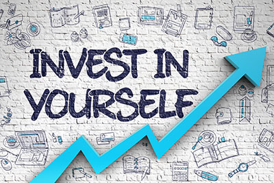 Invest in yourself graphic
