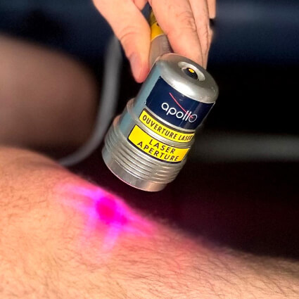 laser therapy on patient