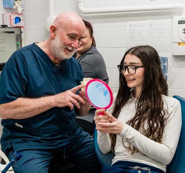 Doctor talking to patient