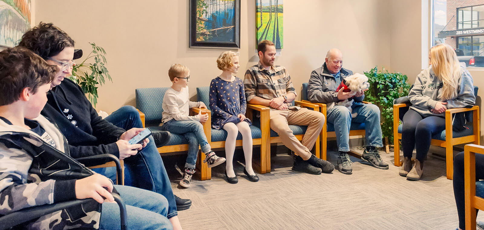 people sitting in our waiting area