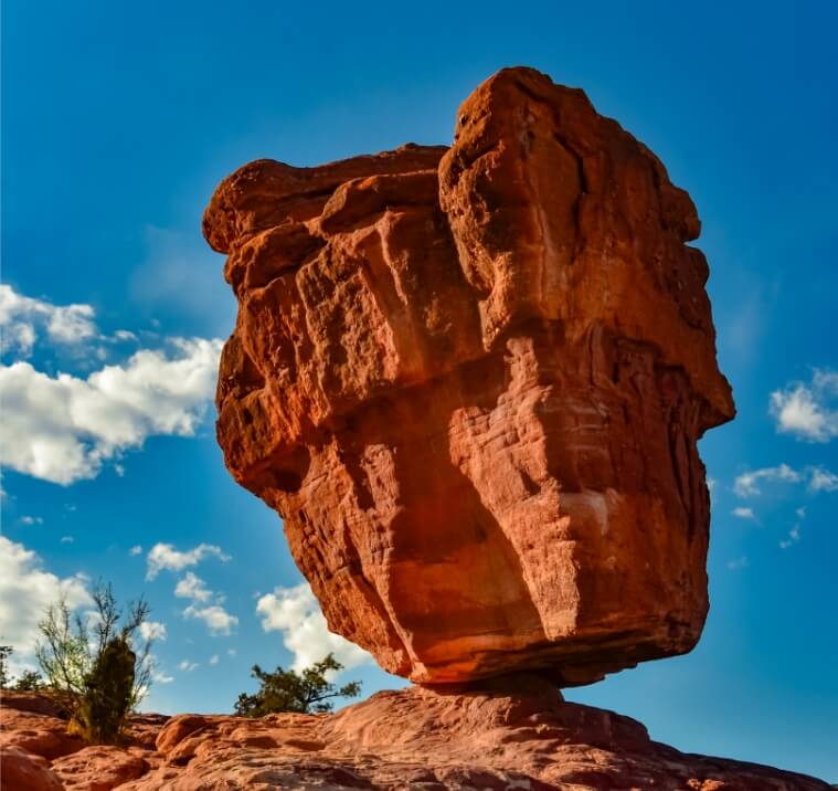 huge rock in landscape