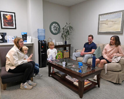 Patients in waiting area