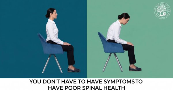 a woman with poor spinal health